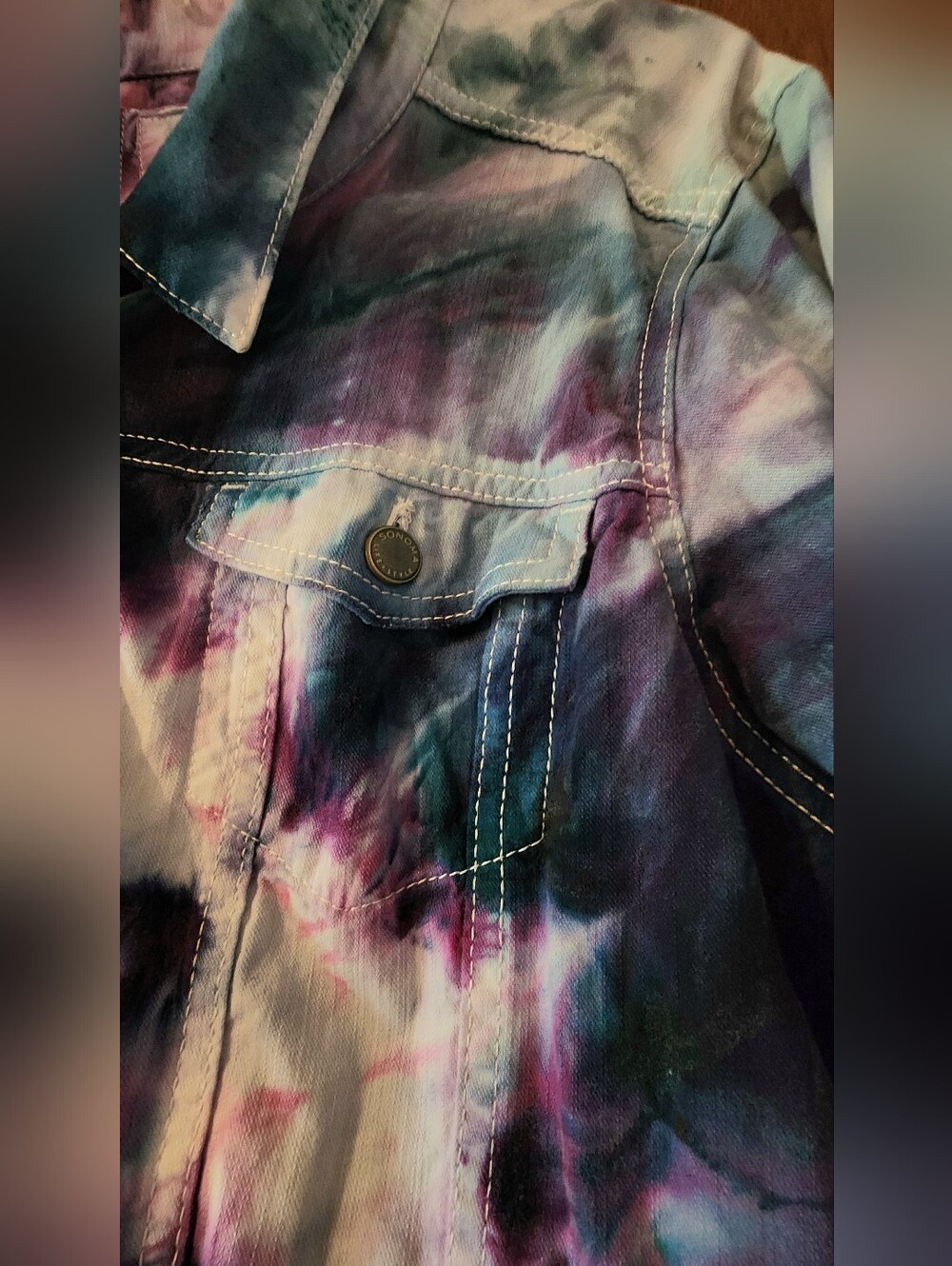 Ice Dye Custom Denim Jacket - Picture 9 of 13